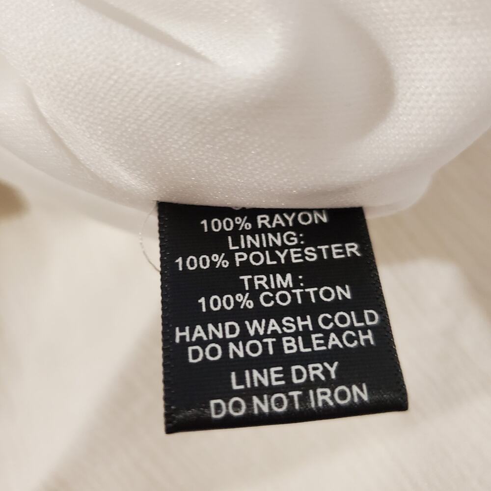 Lulu's Gauzy Racerback Crochet Semi Hi-Low Lined White Tunic Tank Women's S - Picture 6 of 7